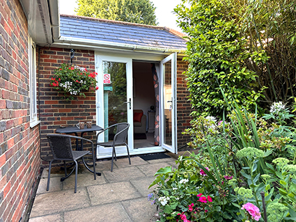 Courtyard entrance and seating area